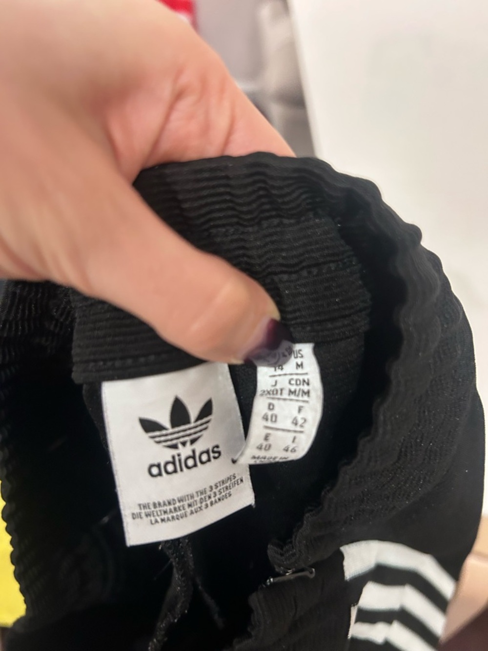 adidas Black Ribbed Joggers with White Side Stripes - Women’s Medium - Picture 10 of 10